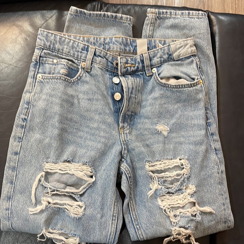 H&M &Denim Boyfriend low waist, straight leg jeans
